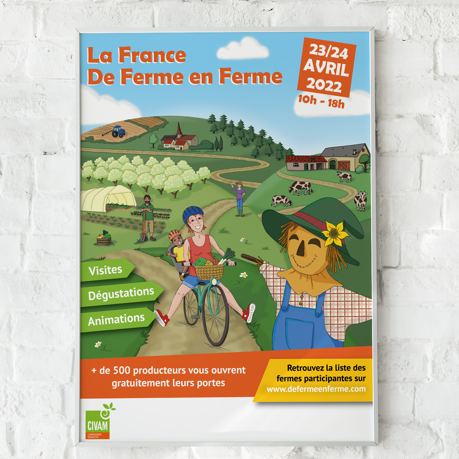 Affiche / Illustration, De Ferme en Ferme 2022